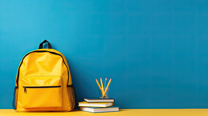 A Colorful Path to Knowledge: Navigating with a Yellow Backpack