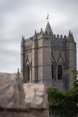Fototapeta na wymiar Avila Cathedral Tower - Avila, Spain
