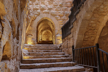 An old historical castle - Ancient Ajloun castle in Jordan (Islamic Arabic history)