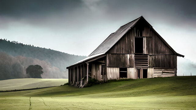 montagna, paisaje, casa, montagna, naturaleza