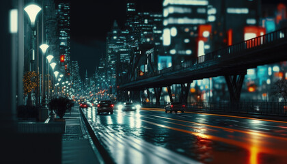 city at night background