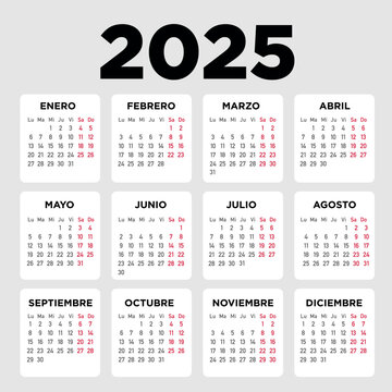 2025 Calendario Simple