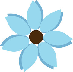 Flower icon on transparent background, SVG