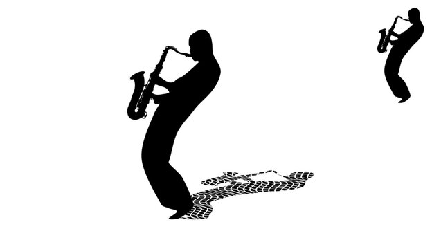 saxophonist silhouette