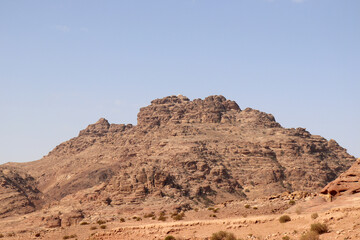 Fototapeta premium Petra, Jordan - 2021 : The Nabateans city (one of the most famous archaeological sites in the world)