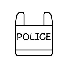 Bulletproof vest icon