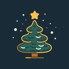 Enchanting Elegance Green Christmas Tree Icon