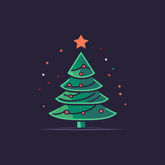 Enchanted Forest Green Christmas Tree Icon