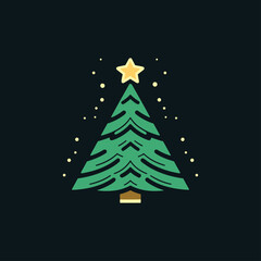 Mistletoe Magic Green Christmas Tree Icon