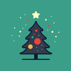 Evergreen Elegance Green Christmas Tree Icon