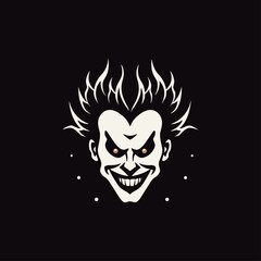 Malevolent Clown Flat Icon, halloween icon