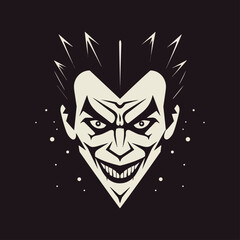 Twisted Jester Flat Icon, halloween icon