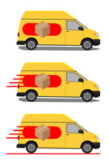 Delivery van vector illustration.