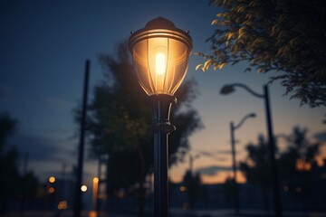 modern lamp post, Generative AI