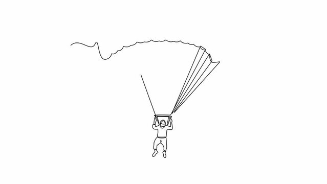 Self drawing animation of one single line draw Army, Air Force and Navy. Military concept. Full length animation illustration. High quality 4k footage.