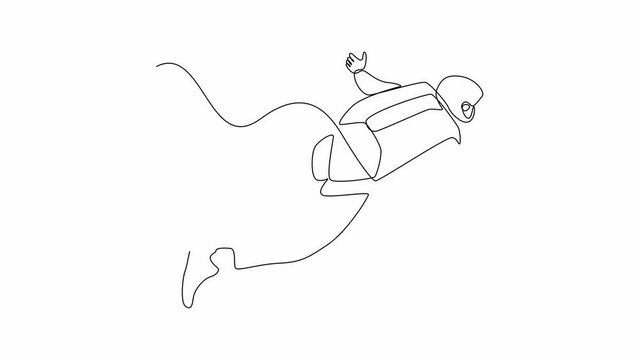Self drawing animation of one single line draw Army, Air Force and Navy. Military concept. Full length animation illustration. High quality 4k footage.