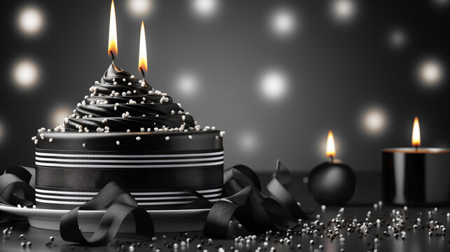 cake  with candles HD 8K wallpaper Stock Photographic Image
