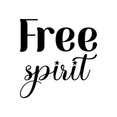 free spirit black letter quote