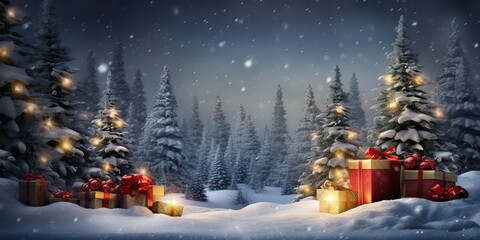 AI Generated. AI Generative. Xmas Christmas New Year holiday celebration traditional family winter time background decoration poster. Graphic Art Illustration