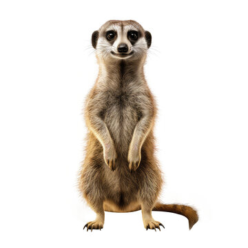 meerkat isolated on the transparent background PNG. AI generative