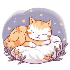 Cute Cat sleep, International Cat Day, Cat Day