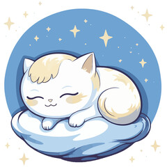 Cute Cat sleep, International Cat Day, Cat Day