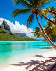 Fototapeta na wymiar Beautiful View, Bora Bora, French Polynesia