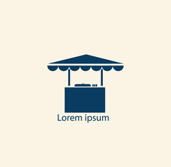 Naklejka premium street vendor illustration logo vector illustration eps 10 