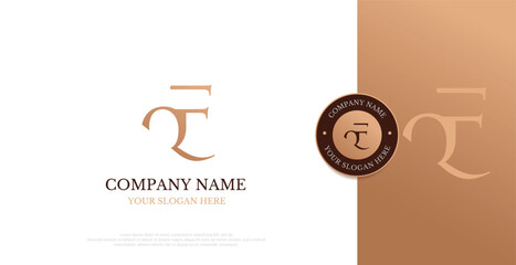 Initial QF Logo Design Vector 