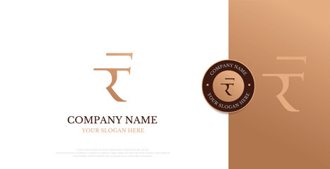 Initial RF Logo Design Vector
