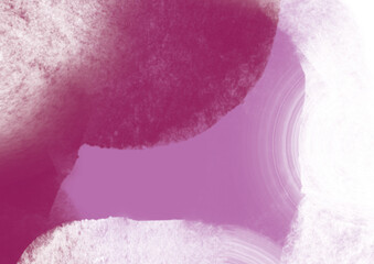 pink rose petals, color paint brush strokes on white background