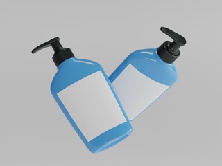 Spray bottle 3d illustration with white background