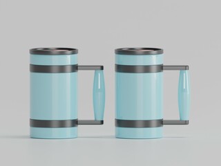 Water jug 3d illustration with white background 