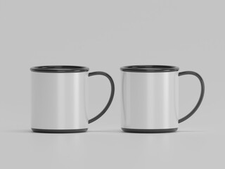 Mug 3d illustration with white background  
