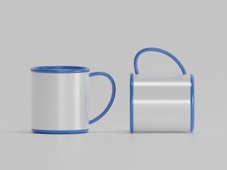 Mug 3d illustration with white background  