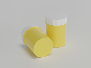 Medicine jar 3d illustration with white background 