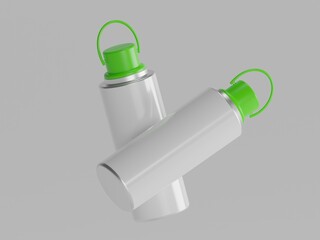Sports water bottle 3d illustration with white background 