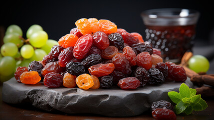 dried fruit and nuts HD 8K wallpaper Stock Photographic Image