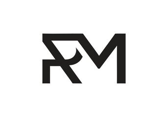 Initial monogram letter RM logo Design vector Template. RM Letter Logo Design 