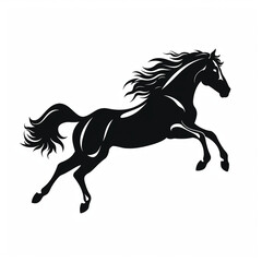 Fototapeta na wymiar illustration of a horse jumping isolated on white