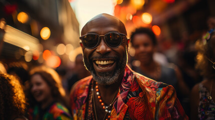 Fototapeta premium Notting Hill Carnival street performers created with generative AI technology