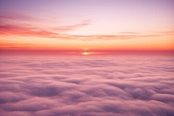 Fototapeta premium Pink Sunset Sky Over Nature Landscape. Abstract View of Colorful Generative AI illustrations