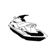 Naklejka premium Jet ski design illustration vector isolated