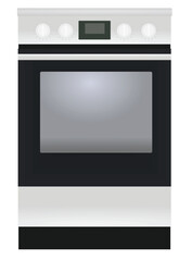 Grey kitchen oven. vector illustration