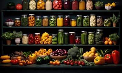 kitchen storage full of vegetables 