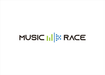 music and race logo design