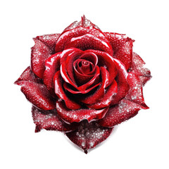 rose shaped red ruby realistic  , isolated on transparent background, PNG