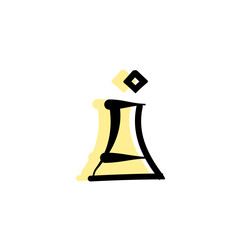 chess pawn on a white background
