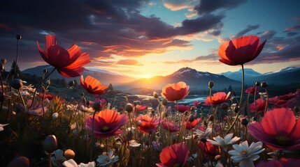 Obraz premium Tropical Paradise From Above Aerial View of Vibrant Beach Colors and Patterns