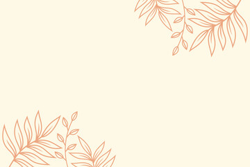 Illustration Vector Graphic of Luxury Nature Background Template with Aesthetic Style. Simple and Minimalist Background Template.